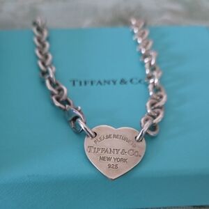 Tiffany & Co. Silver Heart Charm Choker